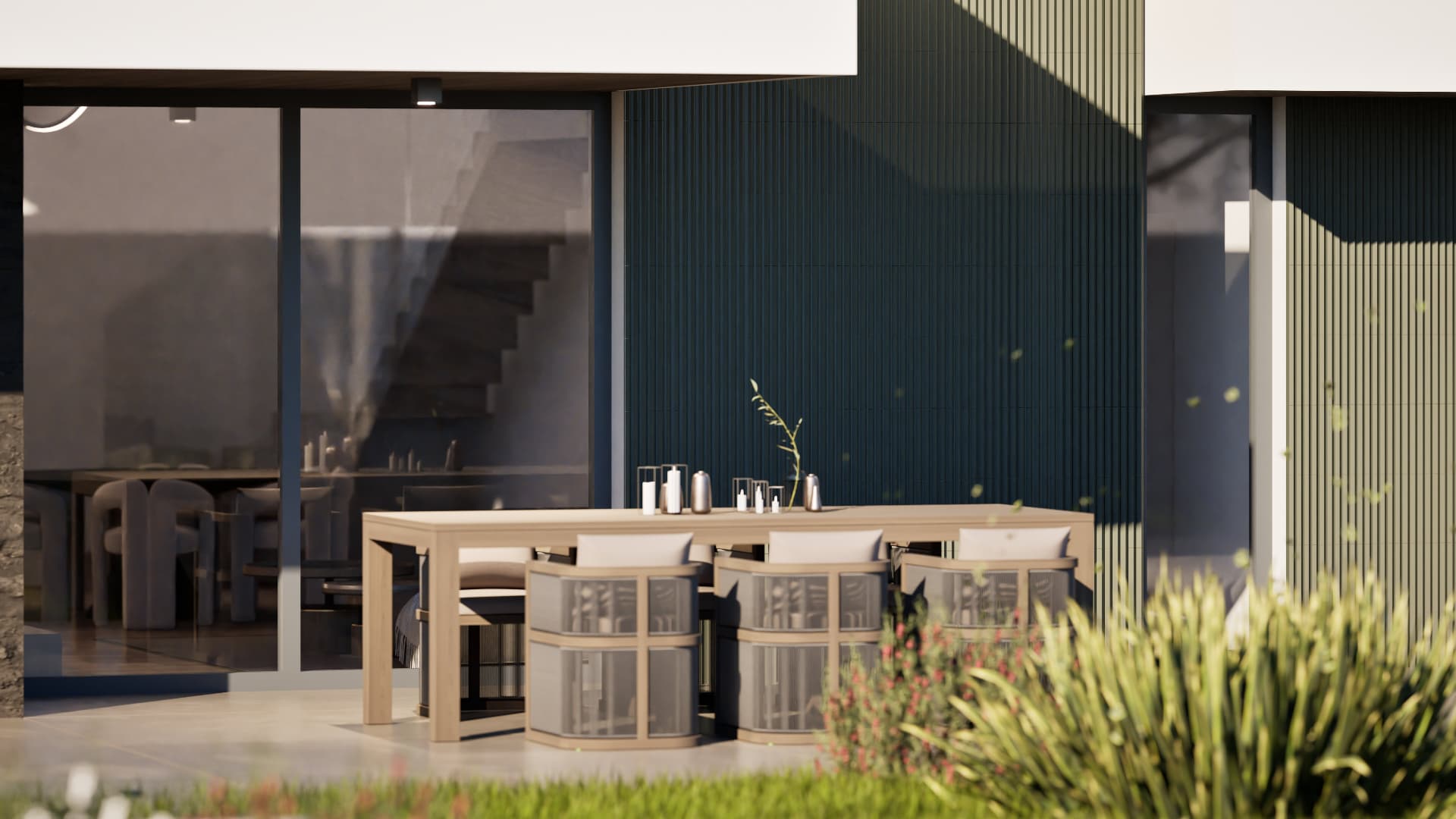 Villa Terramaris — pranzo all'aperto sul patio