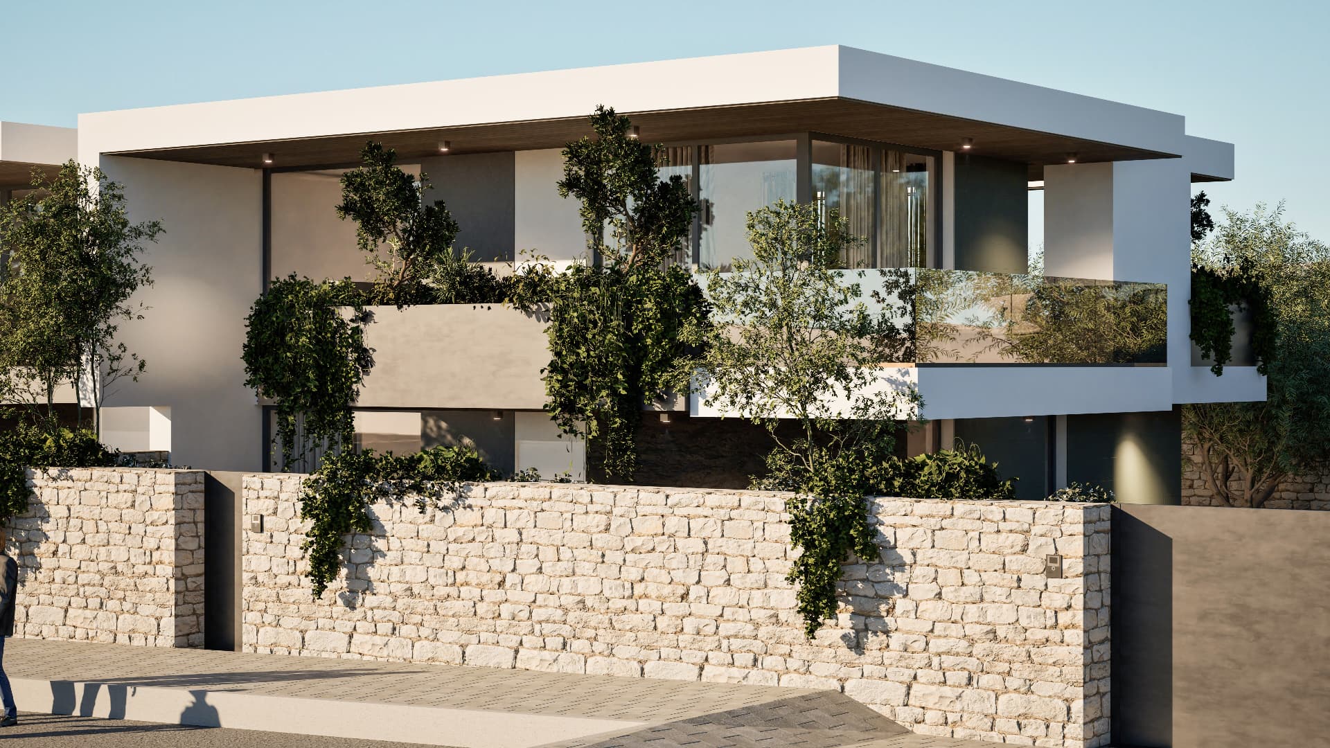 Ville Terramaris — facciata con verde verticale