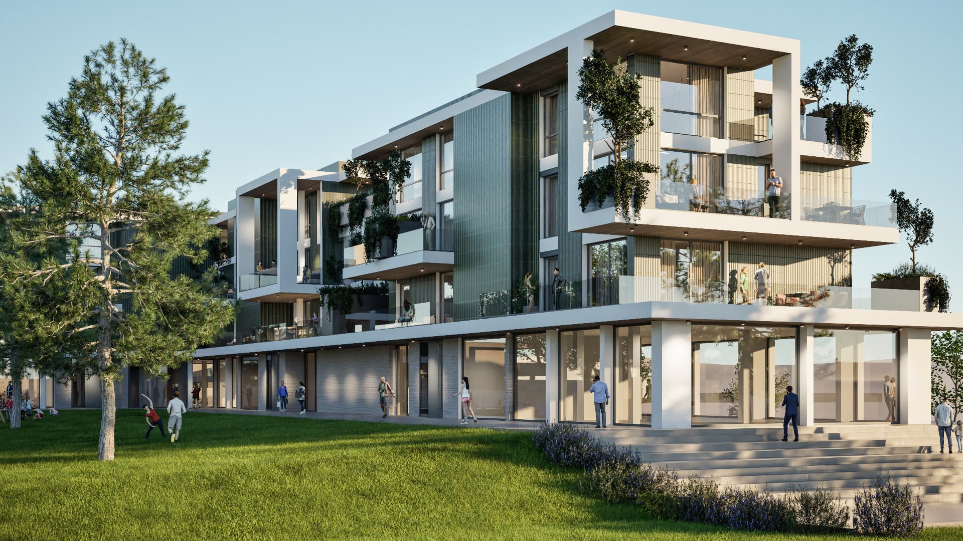 Terramaris — prospetto sul parco privato
